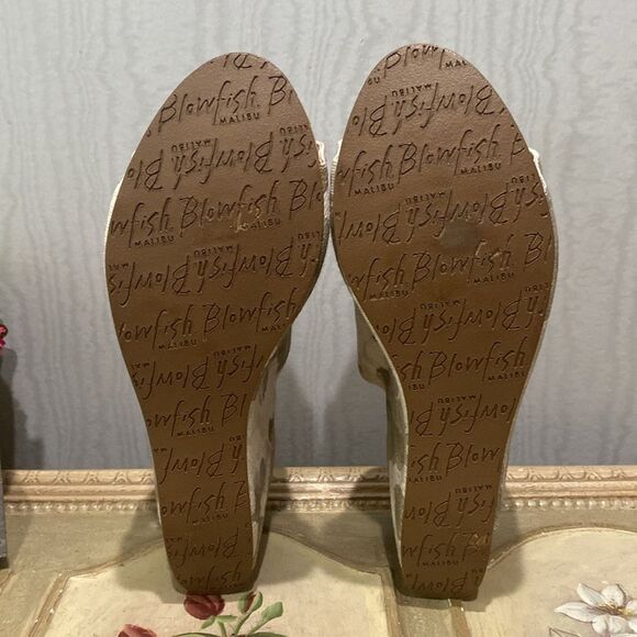 Blowfish Malibu Haxy Band Camo Cork Wedges Sz 10 - Picture 11 of 12